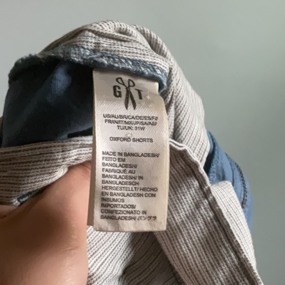 Goodthreads 31 waist Men's Blue Oxford Shorts - Picture 3 of 9